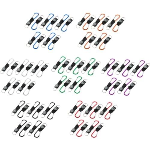 10Pcs Portable Outdoor Camping Carabiner Clip Mini Compass Hanger Keychain
