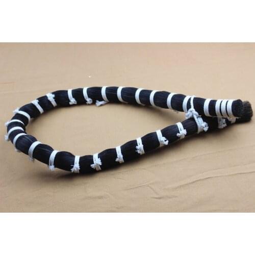 250g Mongolian Horse Hair Black Horse Tail Hair in bulk Violin Bow hair 80-85 cm