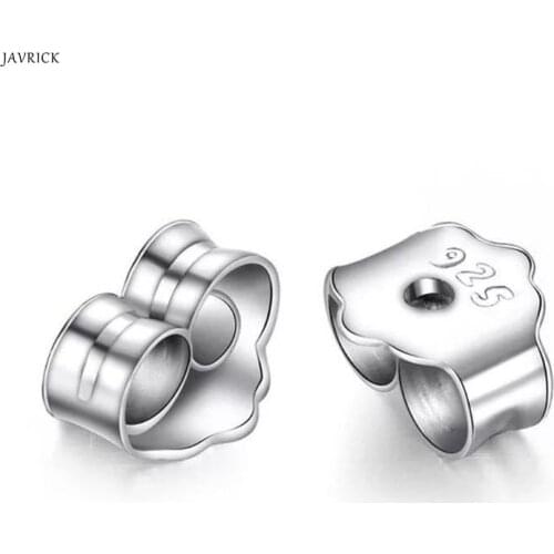 50Pcs S925 Plated Stud Earrings clasp Butterfly Clutches Earrings Back Secure Jewelry Finding Fashion jewelry Accessories