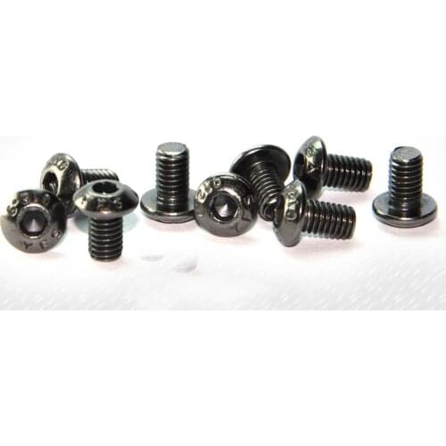 M2 Black Nickel Plated 12.9 Grade Alloy Steel Allen Hex Socket Button Head Screw Bolt ISO7380