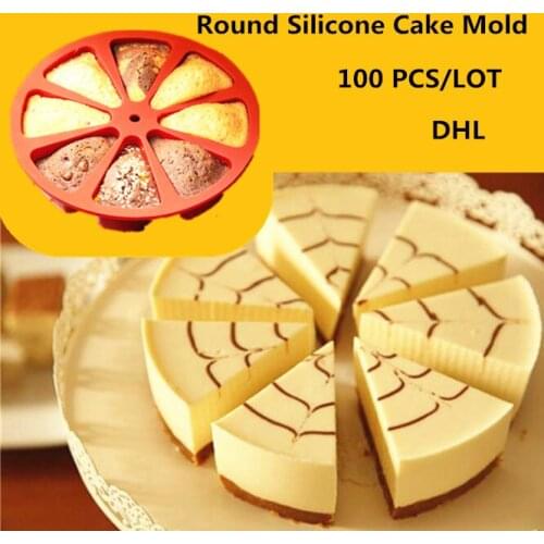 DHL 100PCS DIY Bakeware Molds Cake Pan Silicone Cake Mold Pudding Cakes Mould Muffin Baking Tools Eight holes Fondant Cake Molds