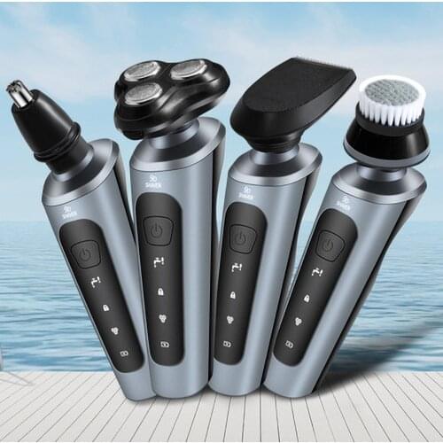 9d MenS Electric Razor Four-In-One Razor Multifunctional Shaver Car Usb Charging Razor