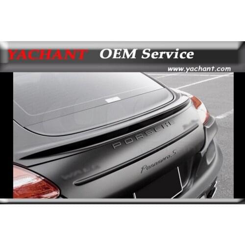 FRP Fiber Glass Rear Spoiler Wing Fit For 2010-2013 Panamera 970.1 WA Sports Line Black Bison Edition Style Trunk Spoiler