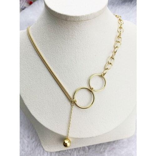 Hot Fashion New Goddess Luxury Women Necklace Gold Color Luxe Jewelry Stainless Steel Girl