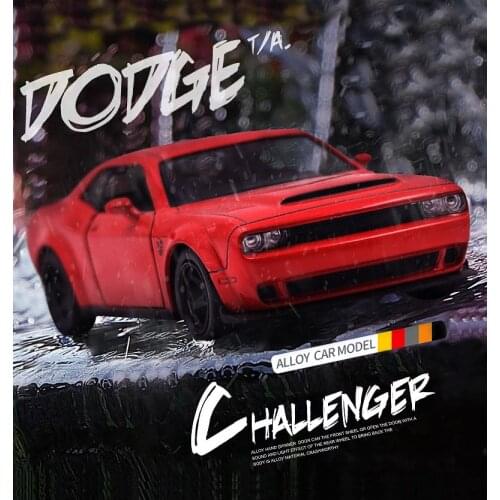 High Simulation 1:36 Scale Dodge Challenger Alloy Pull Back Collection Toy Car Model Kids Gifts Original Box Free Shipping