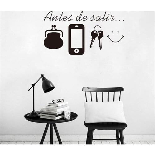 Spanish Quotes Wall Stickers Anter de lalin Wall Decal Home Decoration For Living Room Bedroom Vinyl Art Mural RU4024