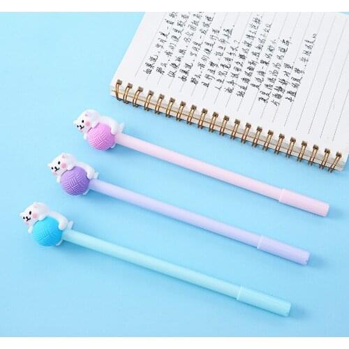 1pc Cute Cat Pens Novelty Gel Pens Kawaii Neutral Pens for Kids Girls Gift 0.5mm School Office Supplies Korean Stationery