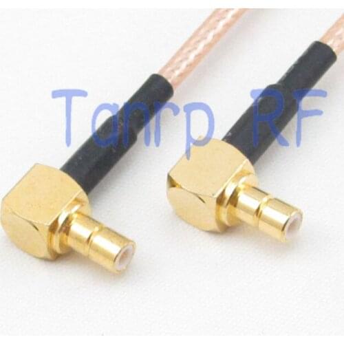 6in SMB male plug to SMB male both 2 right angle 90 RF adapter connector 15CM Pigtail coaxial jumper cable RG316 extension cord