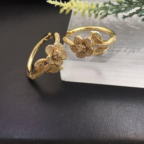 Lanyika Fashion Jewelry Blossoming Artistical Exquisite Exquisite Micro Plated Party Romantic Earrings Banquet Daily Best Gift