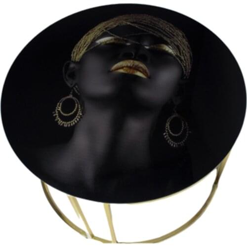 Arab Girl Model Gold Metal Medium coffee table coffee tables table basse furniture living room table