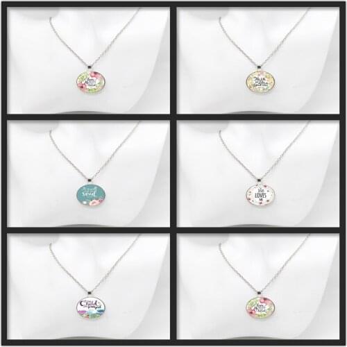 2020 New JESUS LOVES ME Bible Verses Nursery Verse Necklace Fashion Jewelry Religion Pendant Christian letter necklace