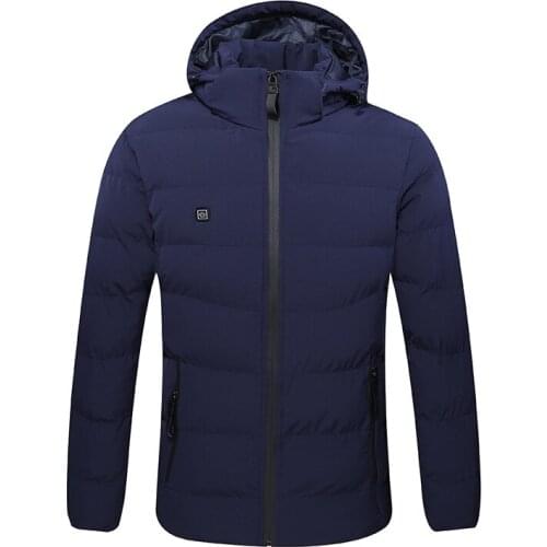 New Style Smart Heating Cotton-padded Clothes Mens USB Rechargeable Warm Cotton-padded Clothes Full Body Fever down Feather