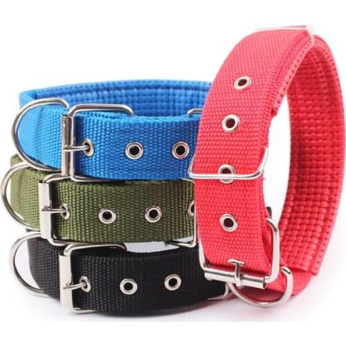 Solid Dog Collars Nylon Dog Collar For Small Medium Large Dogs Teddy Keji Pitbull Bulldog Beagle