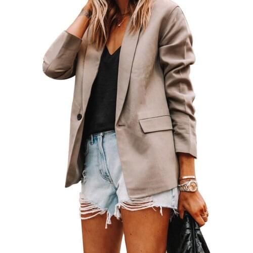 Women Formal Blazers Hooded Fleece with Pockets Solid Color Suit Jacket Basic Coat Fashion Outer in 10 Colors