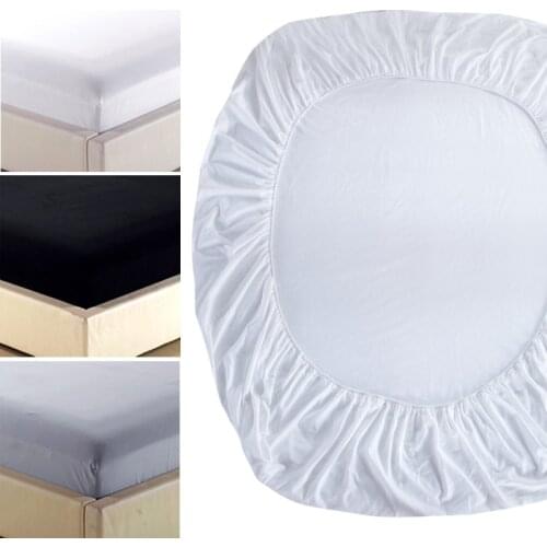 Solid color bed Sheet fitted sheet,Reactive printing sheets bedsheet bedding,bed linen,bed mattress cover White Gray Black #38