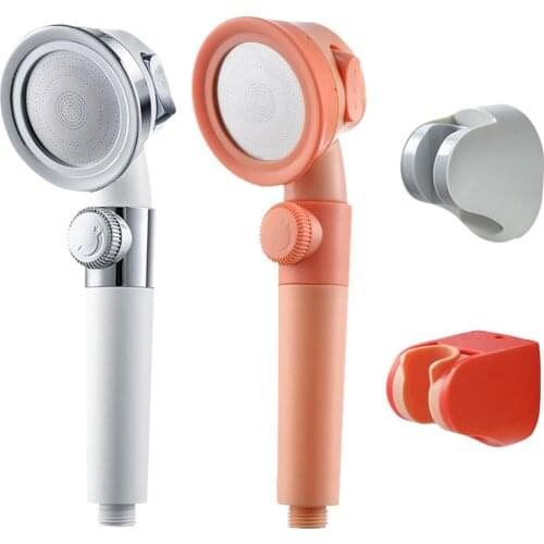 Adjustable Shower Head High Pressure 3 Modes Pressurized Jetting Filter For Water Showerhead Bathroom Accessories Holder Sprayer