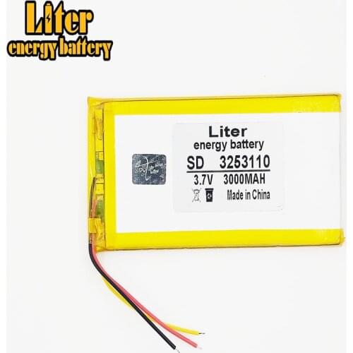3line 3.7V 3000mAh 3253110 polymer lithium ion Battery Replacement Tablet Battery for tablet pc 7 inch MP4 MP3