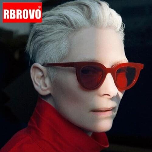RBROVO 2021 Beach Cateye Sunglasses Women Luxury Sun Glasses Classic Retro Plastic Outdoor Goggle UV400 Gafas De Sol Mujer