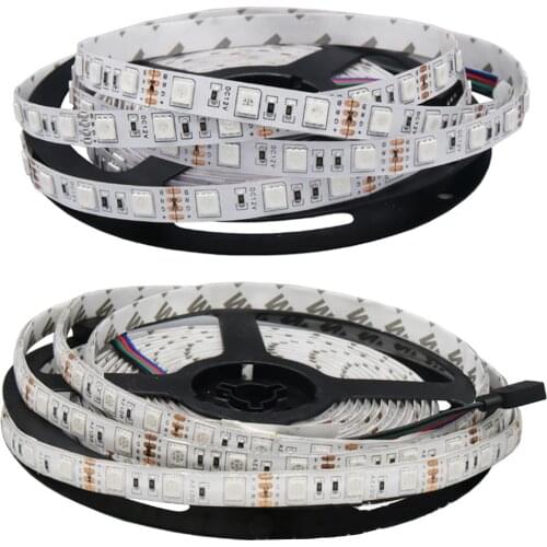 High Quality LED Strip 5050/2835 DC12V 60LEDs/m 5m/lot Flexible LED Light Tape RGB lamp 5050/2835 LED Strip