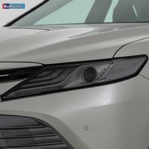 Car Headlight Protective Film Transparent Black TPU Sticker For Toyota Camry 2019 2020 2018 XV70 2014-On NMS XV50 Accessories