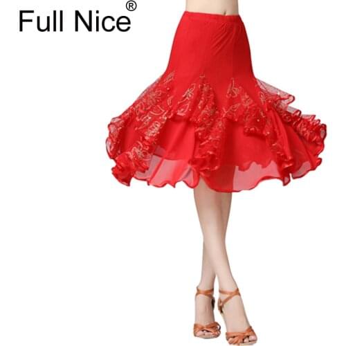 Womens Latin Salsa Tango Rumba Cha Cha Ballroom Dance Dress Skirt Black Purple Square Dance Latin Dancewear for Women/Girls