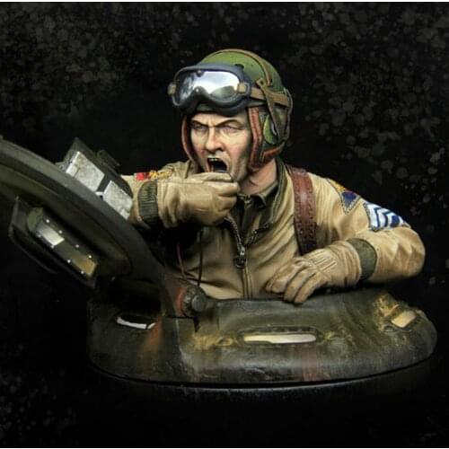 1/9 U.S. Sherman Commander, Normandy 1944, Resin Model Bust GK, World War II soldiers, Unassembled and unpainted kit