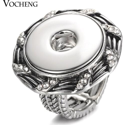 10pcs/lot Wholesale Vocheng 18mm Ginger Snap Button Elastic Rope Stretch Free Size Ginger Snap Ring NN-687*10