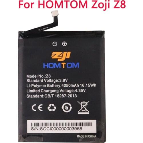 100% new Original ZOJI Z8 Battery Replacement 4250mAh Parts for HOMTOM zoji Z8 Smart Phone
