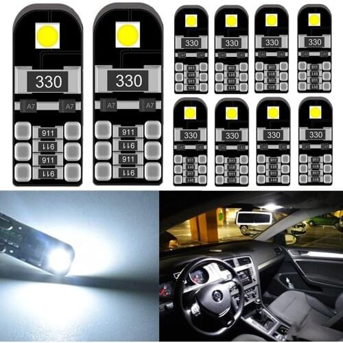 10x White LED Exterior Lights Reverse lamp parking city License plate bulb for GOLF 3 4 7 gti 6 gti 5 gti mk4 MK6 MK VI V mk7
