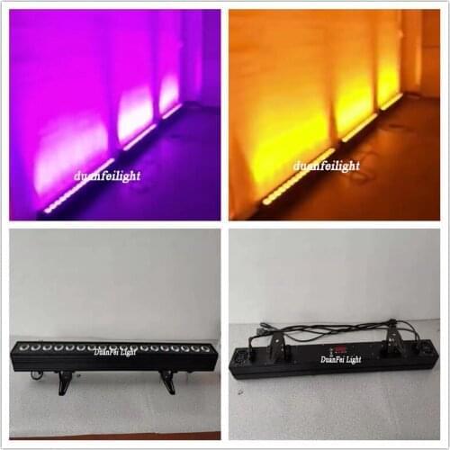 12lot high bright powerful indoor strip bar 18x18w rgbwauv 6in1 led wall washer bar light ip20