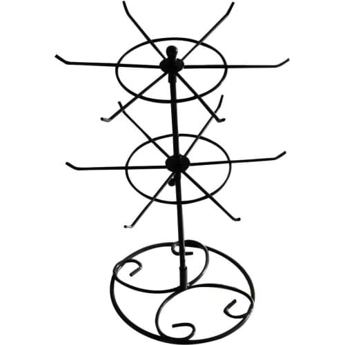 2-Tier Rotary Jewelry Stand Rack Earrings Necklace Ring Display Organizer Holder jewelry organizer Detachable earring holder