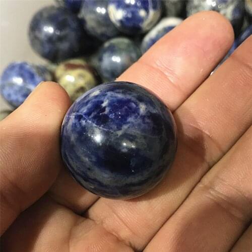 20-30mm Hot Mini Gemstones Natural Sodalite Sphere Quartz Crystal stones and minerals reiki Healing for home decoration