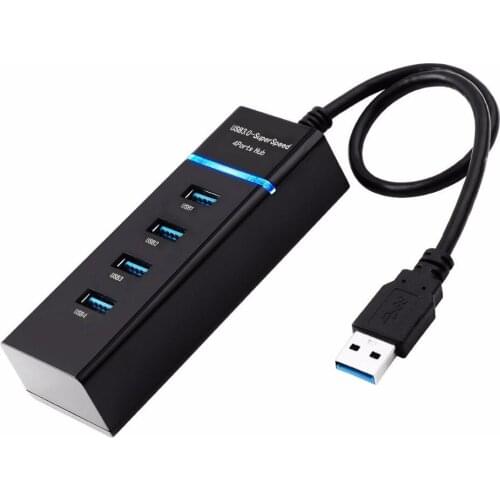 4 Port USB 3.0 Hub High Super Speed Spliter Data Cable Adapter for Laptop PC