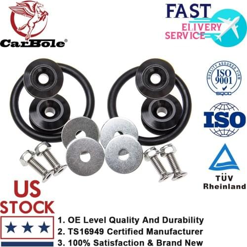 4Pcs Black Aluminum Quick Release Fasteners Fit Car Trunk Fender Hatch Lid Kit For off-road