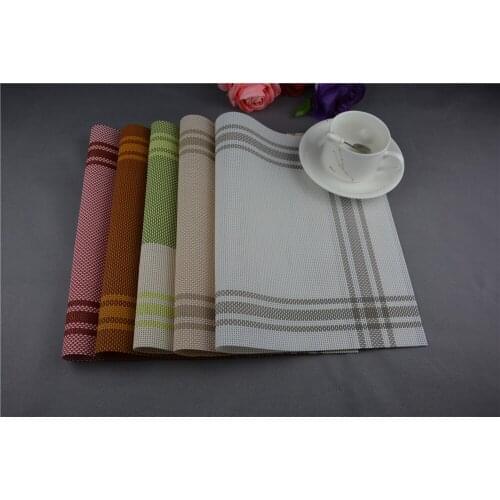 4pcs/lot New Table PVC Trivet Kitchen Table Bar Mat Plastic Table PVC Placemats Table Decoration and Accessories EJI 0821