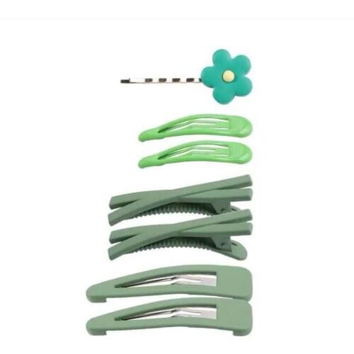 7PCS/Set New Kawaii Flower Hair Pins Chic Candy Color Hair Clips For Girls Fashion Solid Color Party Children Headwear T1433