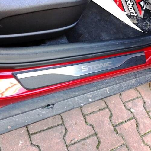 Stainless steel Accessories For KIA Stonic 2017 2018 2019 Door Sills Kick Scuff Plates Protector cover trim car styling