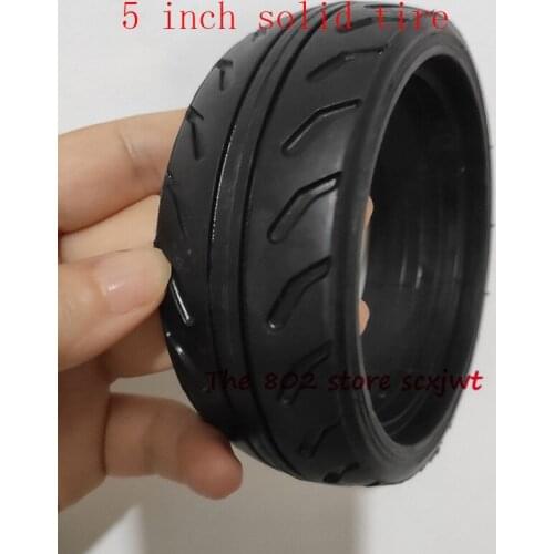 Free shipping 2pcs 5 inch solid tire for balancing car, electric skateboard , Trolley Cart , baby carriage 5 inch rubber tyre
