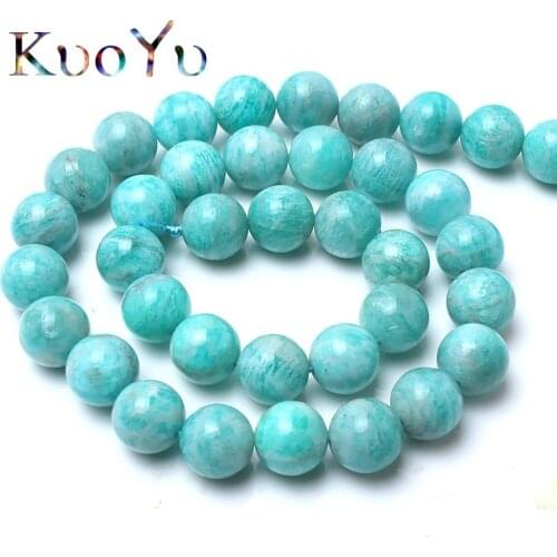 Natural Stone Beads Genuine Amazonite Round Bead 15"Strand 6/8/10mm Pick Size For DIY Making Bracelet Necklace Jewelry wholesale