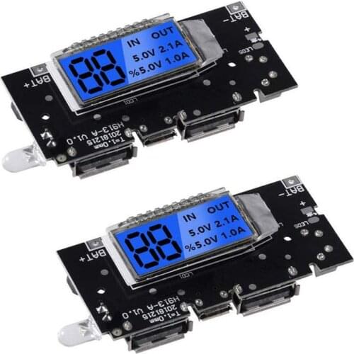 Digital PCB Module Mobile Power Bank 18650 Lithium Battery Charger Board Module Digital PCB Dual USB 5V 1A 2.1A