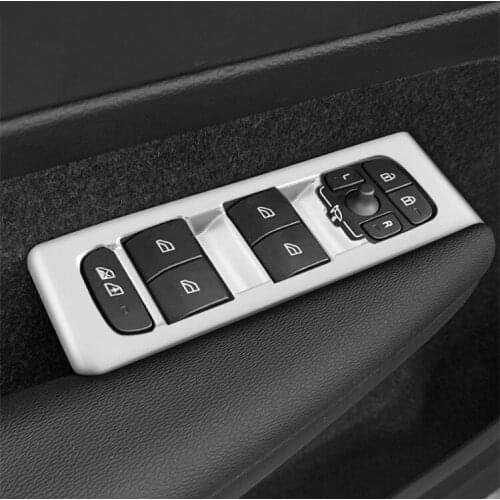 Carbon Fibre /Silver Glasses Window Switch Buttons Decorated Frame For Volvo XC40 AAA618