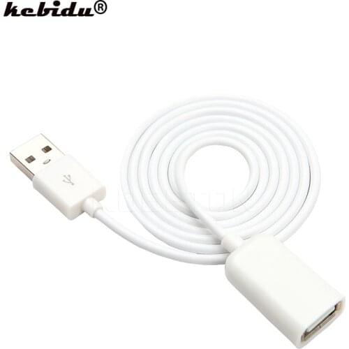 Kebidu 100cm USB 2.0 A Male to Female Extension Data Extender Charge Extra Cable 50CM for iphone Samsung Note4 S6 Edge Laptop