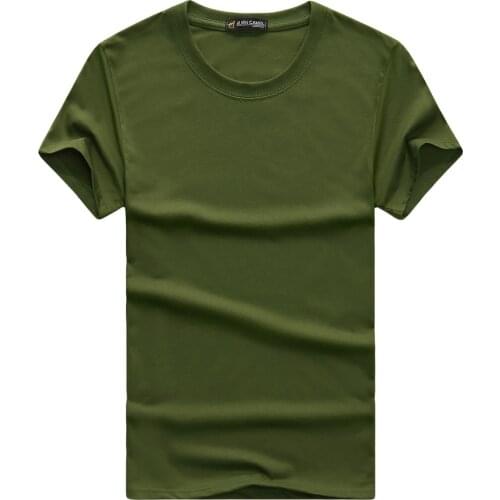 Cotton Summer T Shirt Men Casual Solid Short Sleeve 10 Color O-Neck Basic Mens T-shirt Tshirt tee shirt homme Plus Size M-5XL