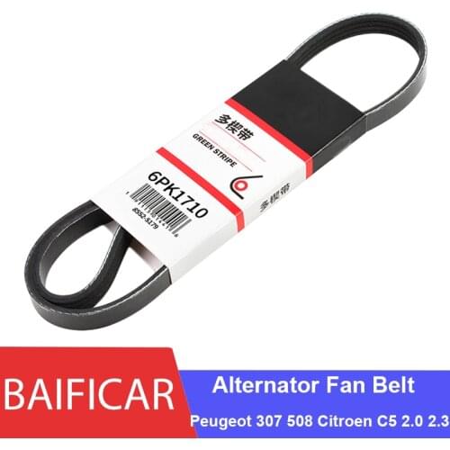 Baificar Brand New Genuine Alternator V-Ribbed Drive Fan Belt 6PK1710 For Peugeot 307 508 Citroen C5 2.0 2.3
