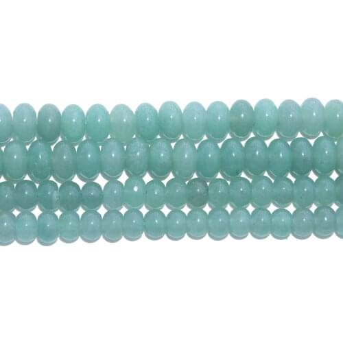 Wholesale 6 8 MM Natural Stone Green Aventurine Spacer Rondelle Loose Beads For Jewelry Making DIY Bracelet Necklace Material
