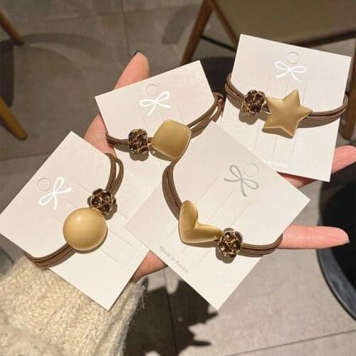 Irregular Geometric Love Star Hair Rope Lady Fashion Rhinestone Ball Head Hair Ties