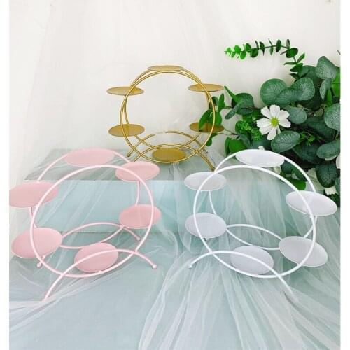 Romantic Color Cupcake Display Racks Donuts Plates for Wedding Cake Cupcake Plates Dessert Tableware Macaron Holder