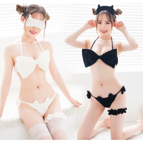 Sexy Girl Uniform Costume Sexy Three-point Lingerie Bra and Panty Set Sexy Naughty Schoolgirl Cosplay Costumes