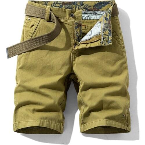 Summer Mens Casual Shorts Loose Cargo Shorts Men Multi-Pocket 100% Cotton Fashion Shorts Jogger Cargo Shorts Men