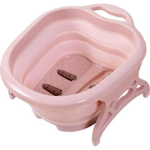 Folding Foot Care Tub Foot bath bucket Portable Foot Wash Massage Bucket Folding Bucket with 4 Massage Balls Bathing Foot Care
